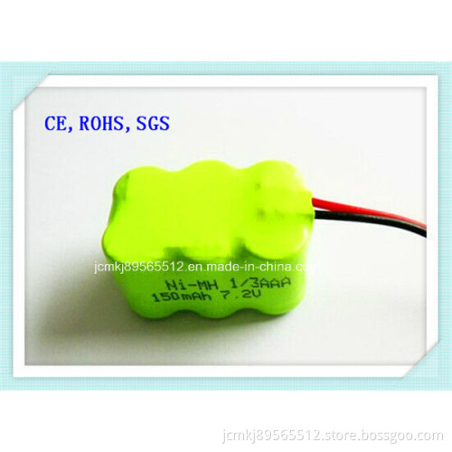 Ni-MH Rechargeable 1/3aaap-150mAh7.2V, Battery for Microphone, Electric Toys, Battery, Alarm System, Rechargeable Battery